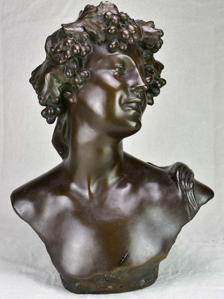 Late 19th Century plaster bust of a woman signed Joseph Marie Thomas Lambeaux (Jef Lambeaux) 22½"