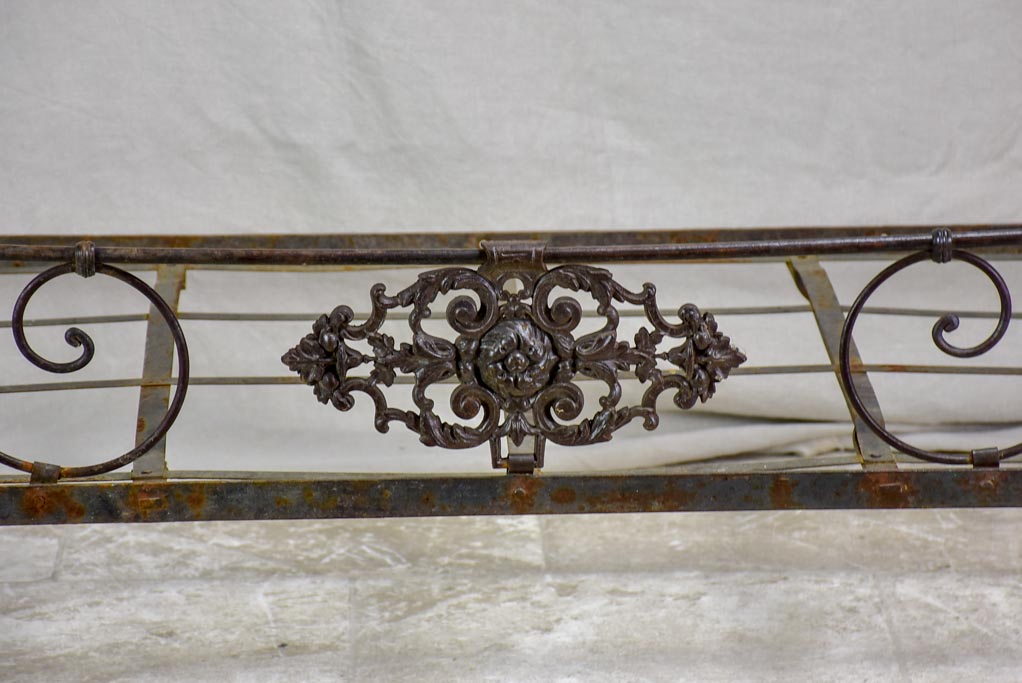 Antique French wrought iron folding bed 75½" x  33½"