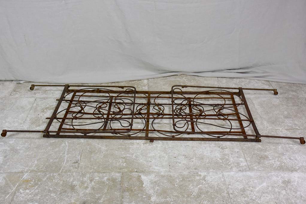 Antique French children's wrought iron bed