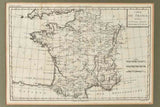 19th century map of France - engraving 14¼" x 17¾"