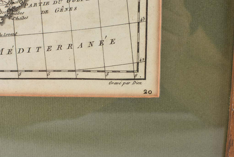 19th century map of France - engraving 14¼" x 17¾"