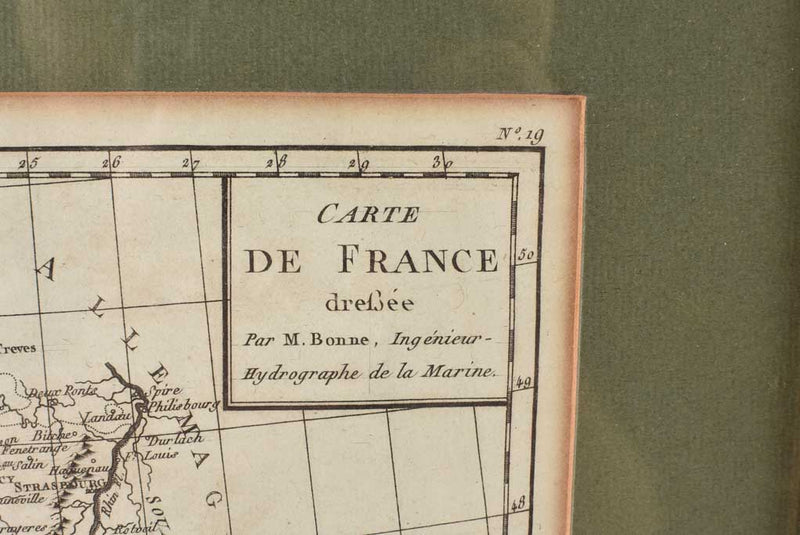 19th century map of France - engraving 14¼" x 17¾"