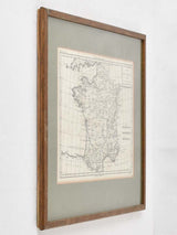 19th century map of France - engraving 14¼" x 17¾"