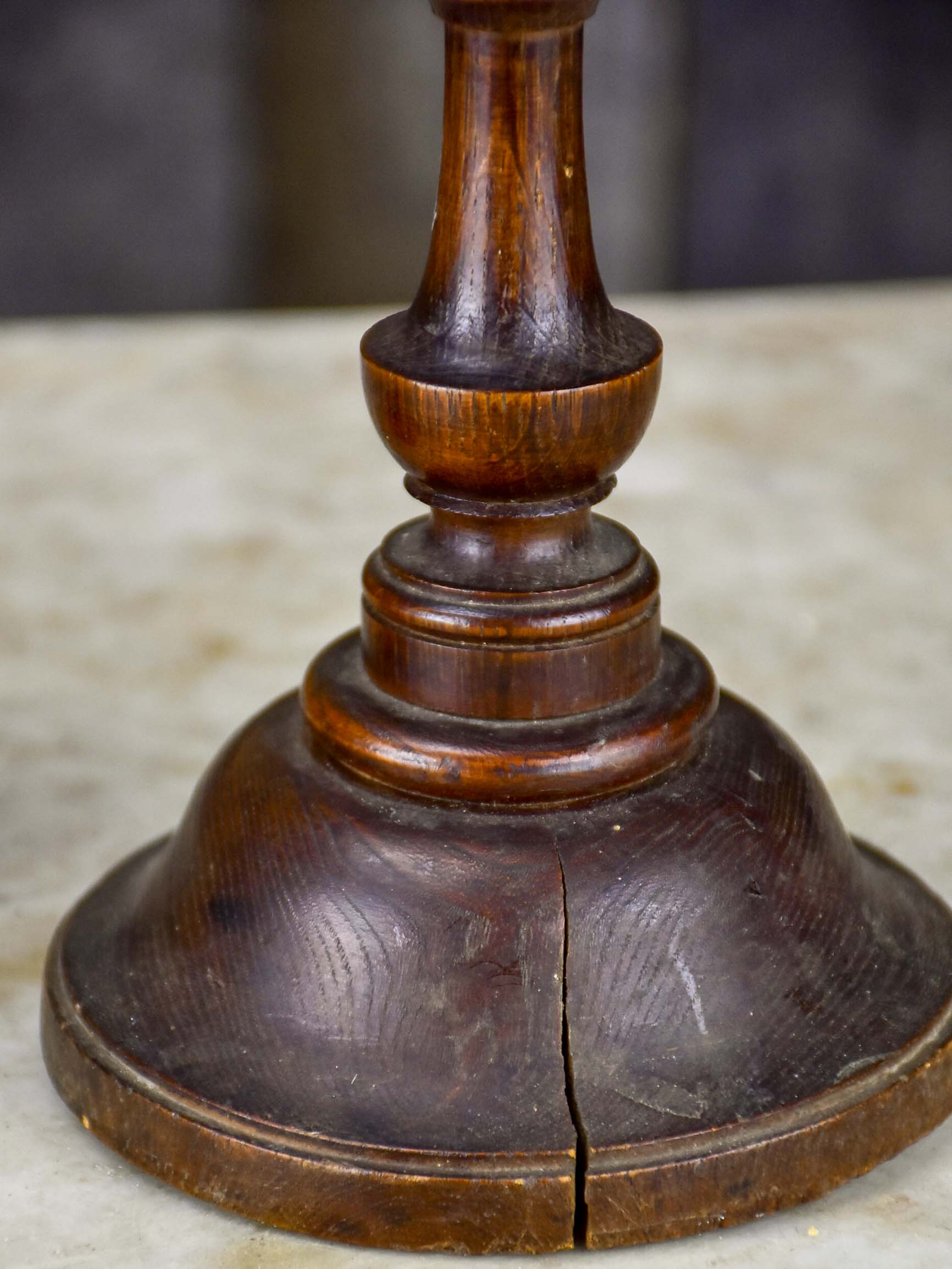 Pair of antique French magnifying loupes on stands