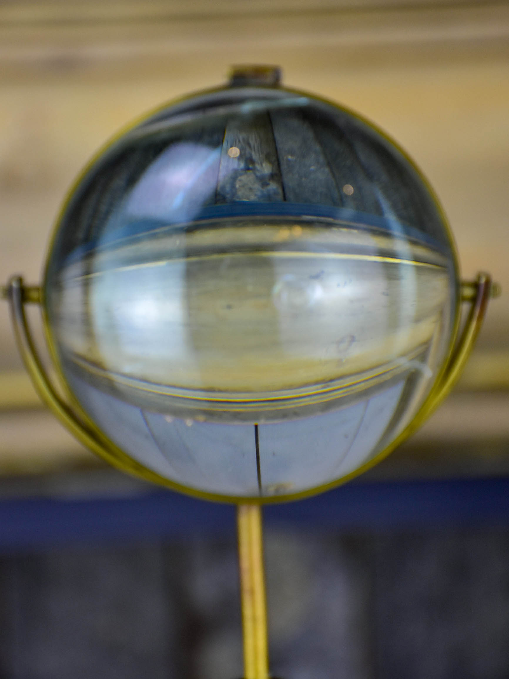 Pair of antique French magnifying loupes on stands