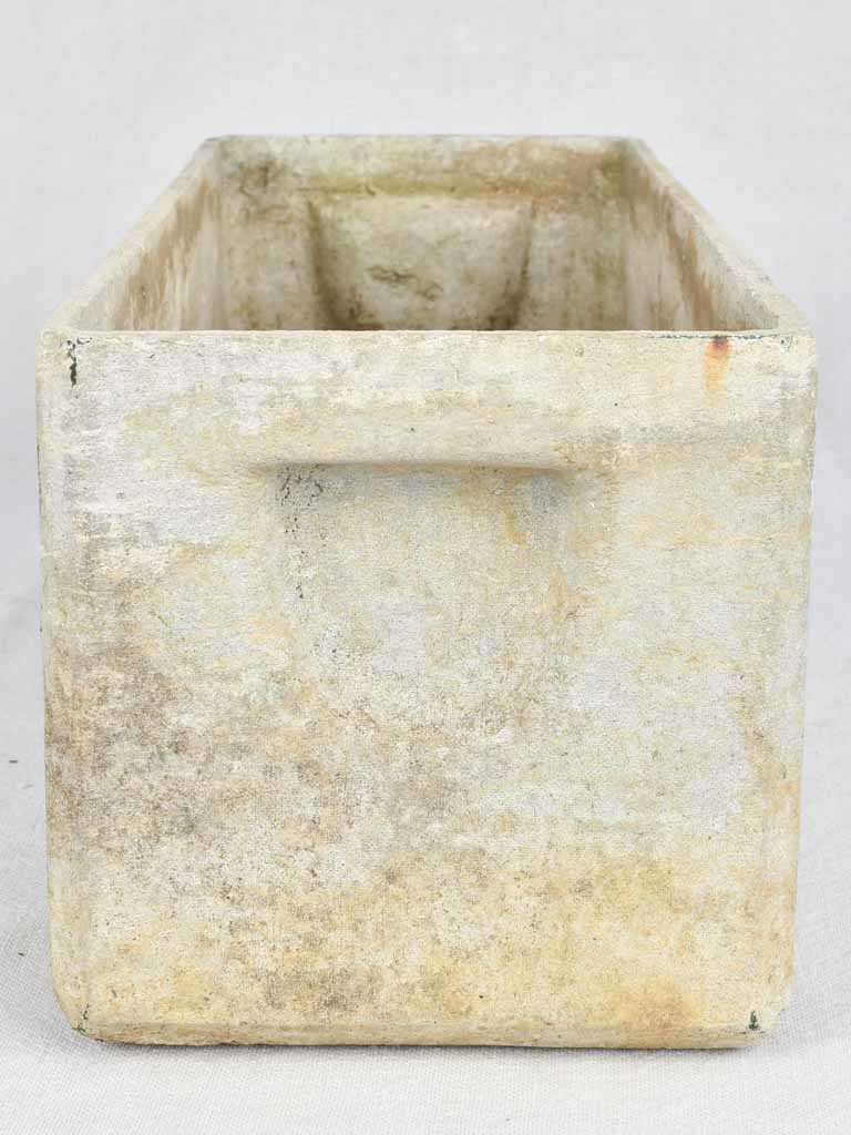 Rectangular, aged Willy Guhl Eternit planter