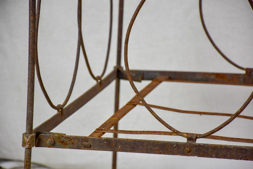 Antique French children's wrought iron bed