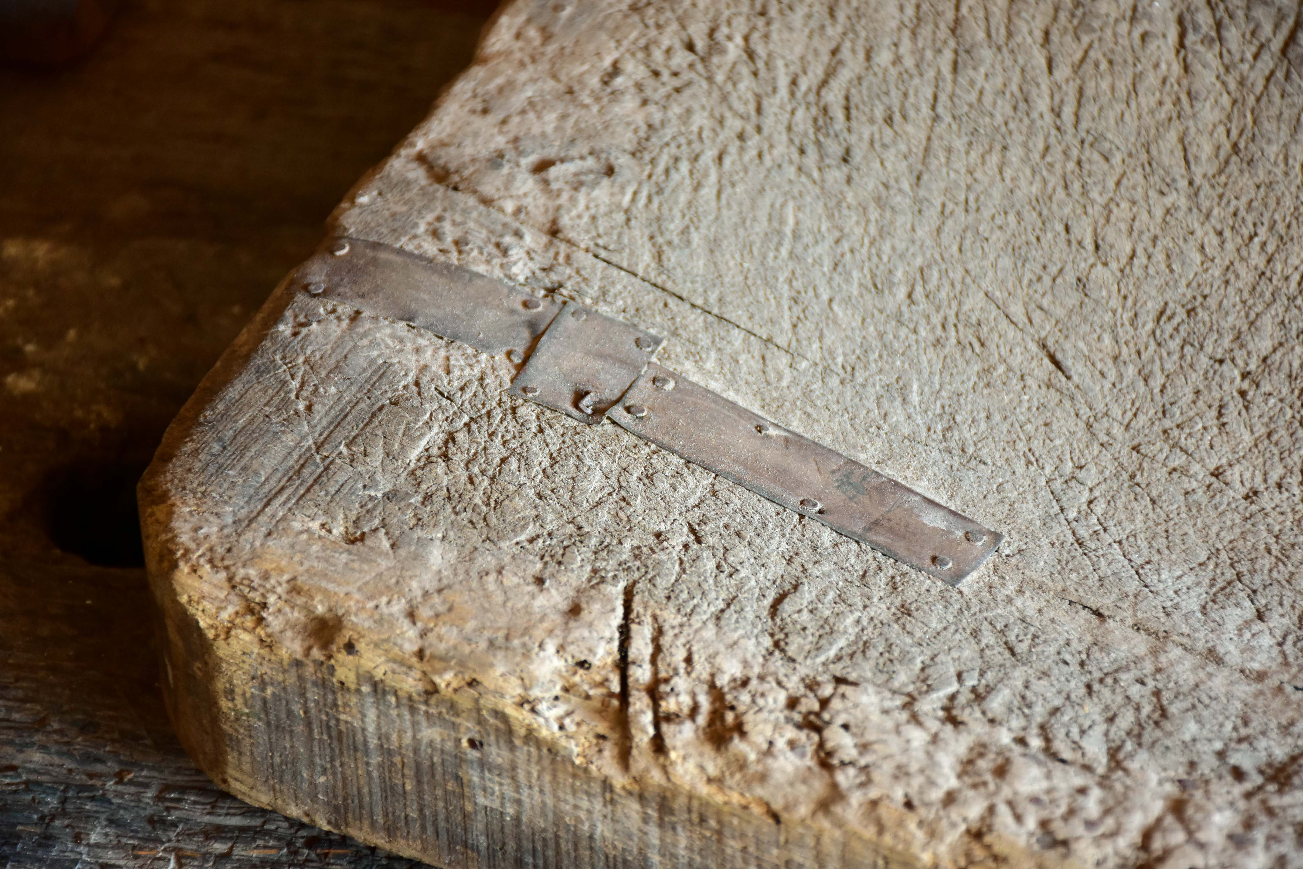 Very rustic cutting board with repairs