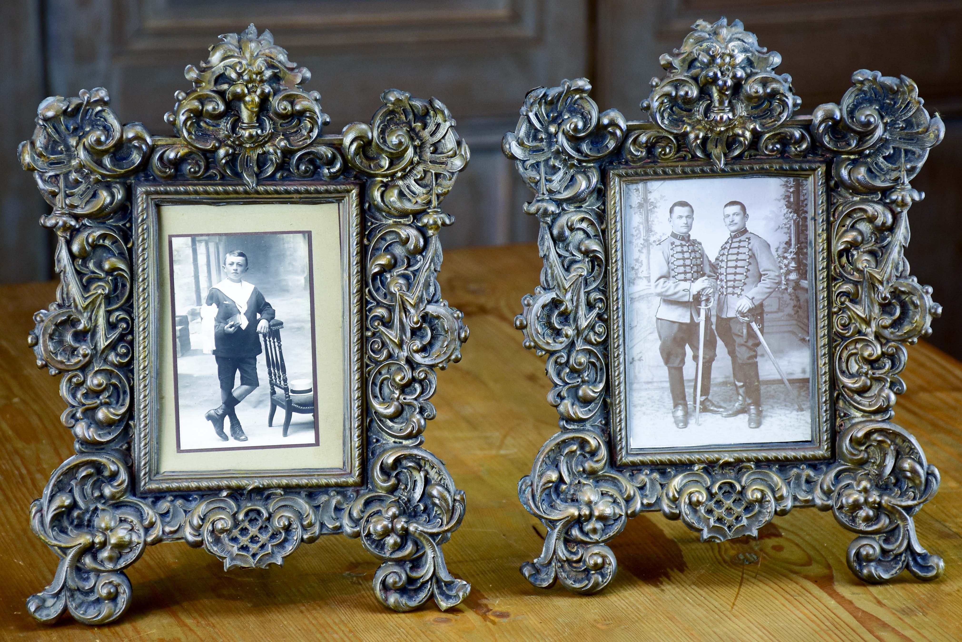 Pair of antique French Napoleon III photo frames