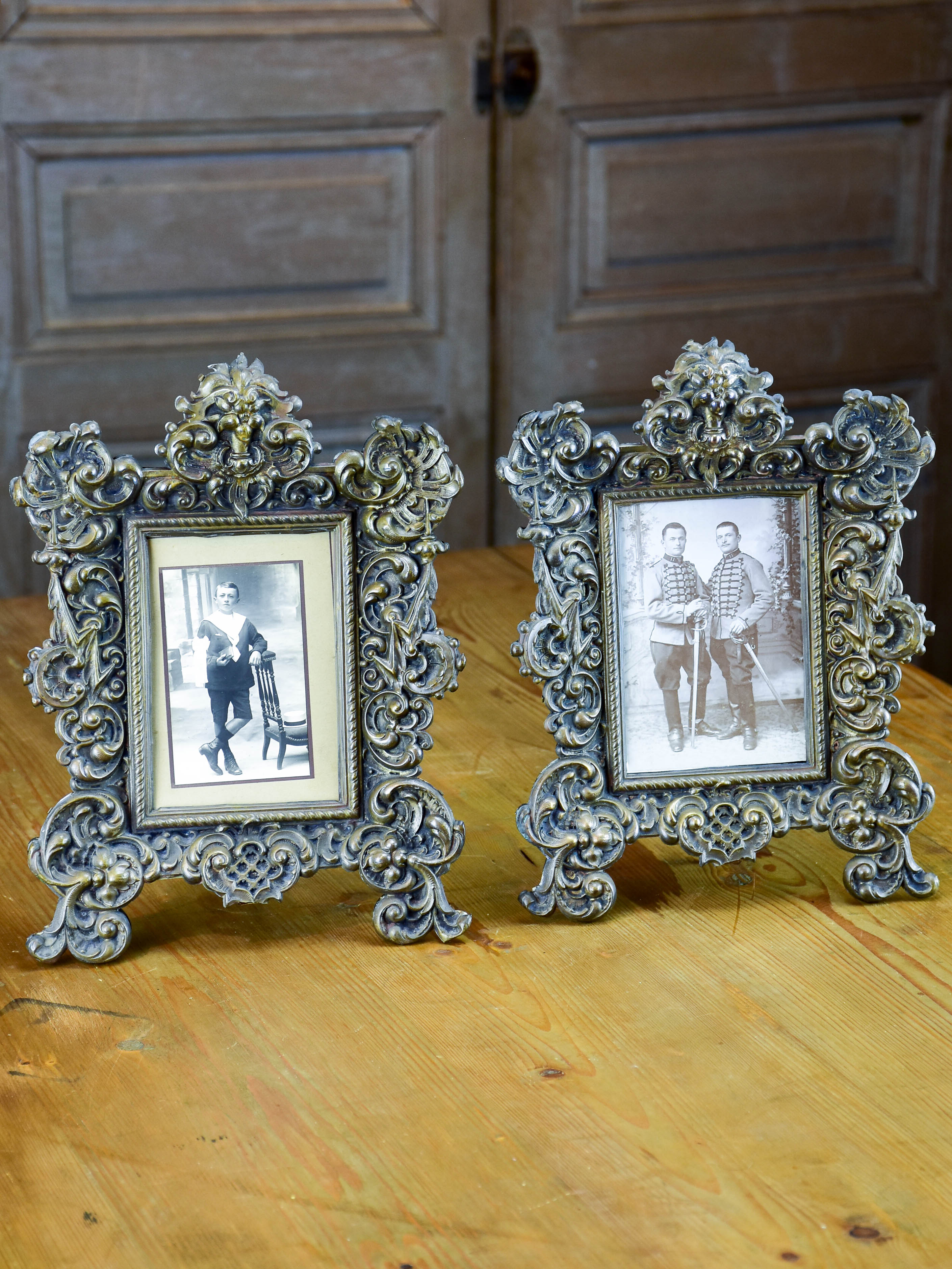 Pair of antique French Napoleon III photo frames