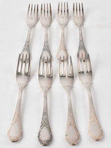 Set of French dessert spoons and forks x 8