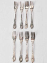 Set of French dessert spoons and forks x 8