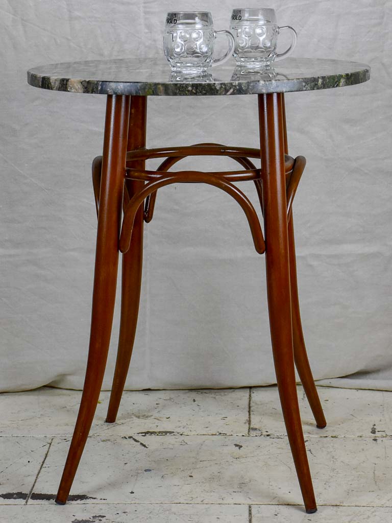 Thonet style bistro table with granite top