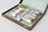 Set of French dessert spoons and forks x 8