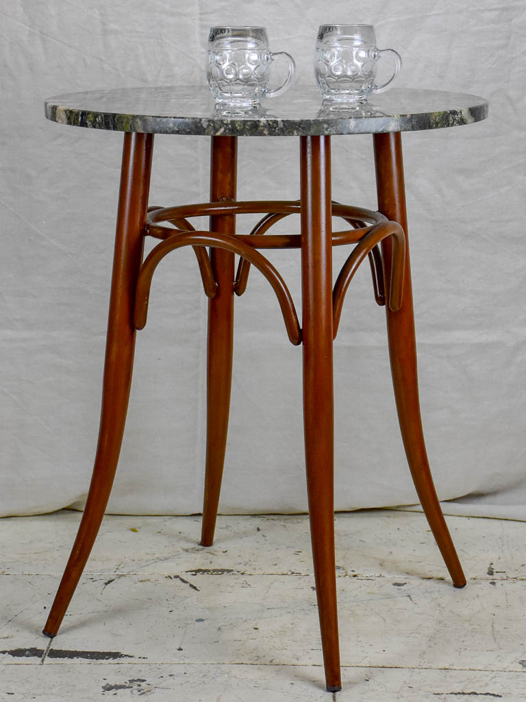 Thonet style bistro table with granite top