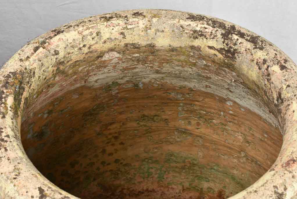 Mediterranean terracotta jar with weathered finish