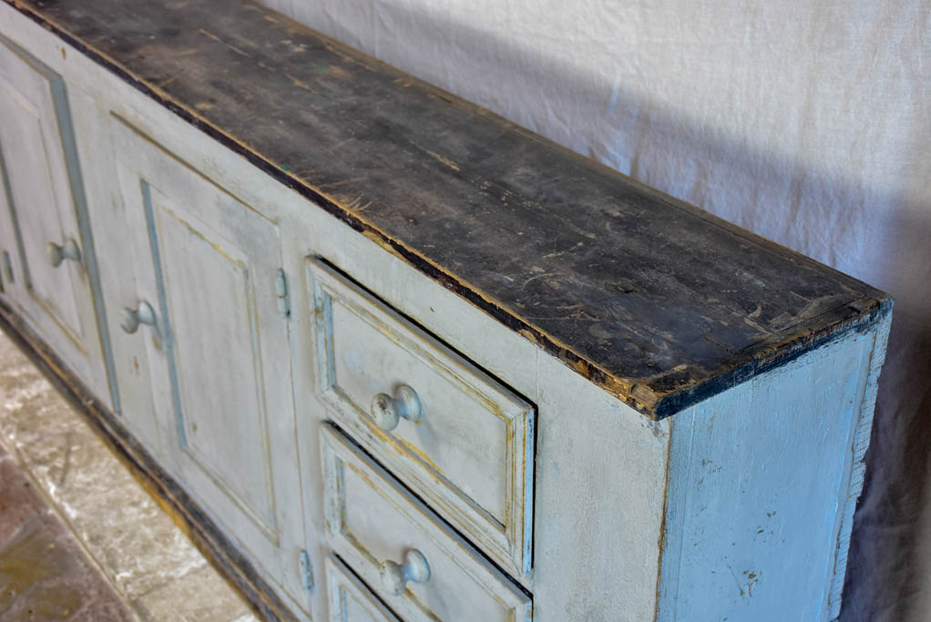 19th Century French enfilade with two cupboards and six drawers 8'