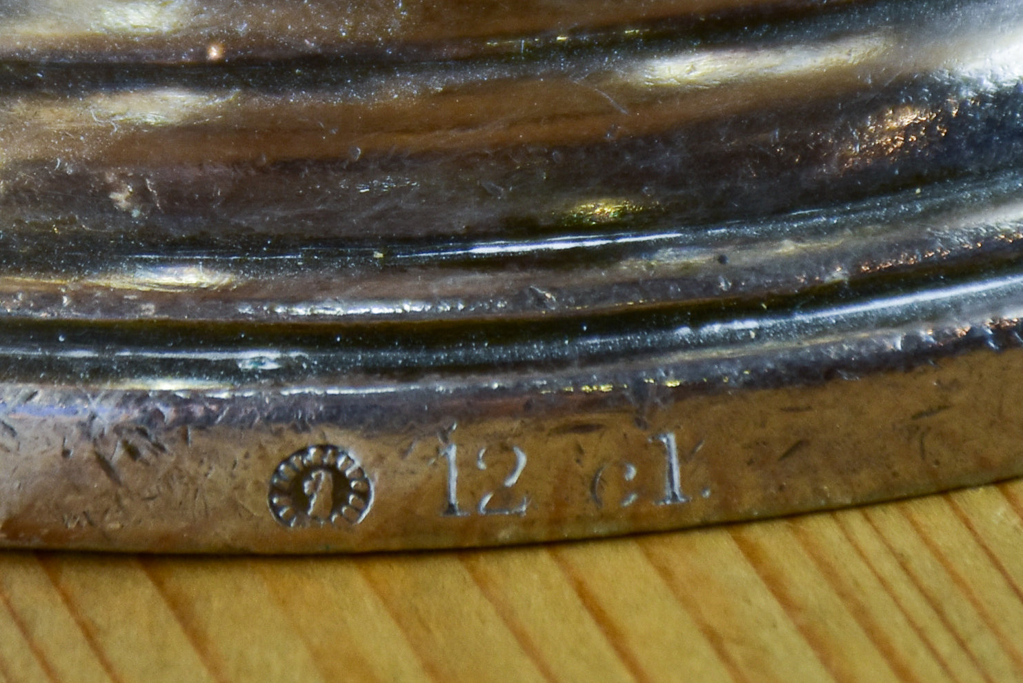 Two antique French sauce boats with monogram