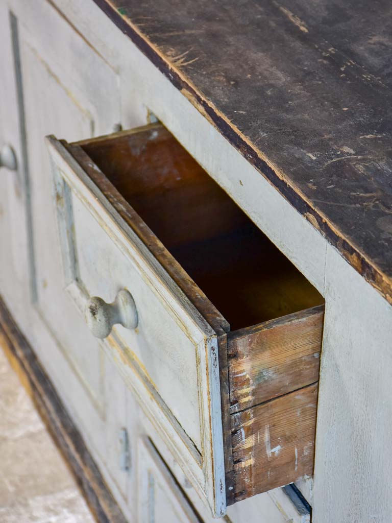 19th Century French enfilade with two cupboards and six drawers 8'