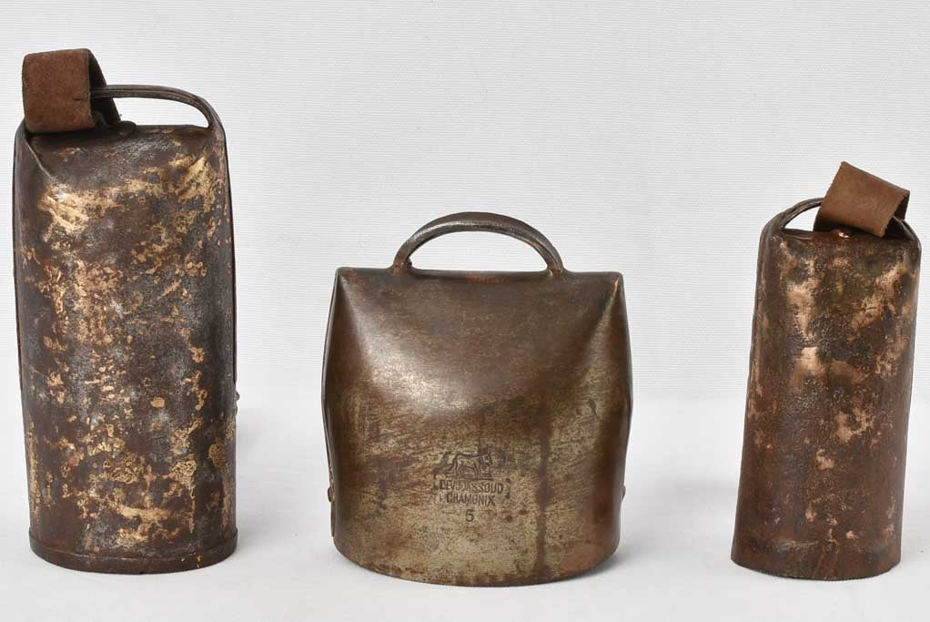 3 French cowbells Chamonix - 19th century