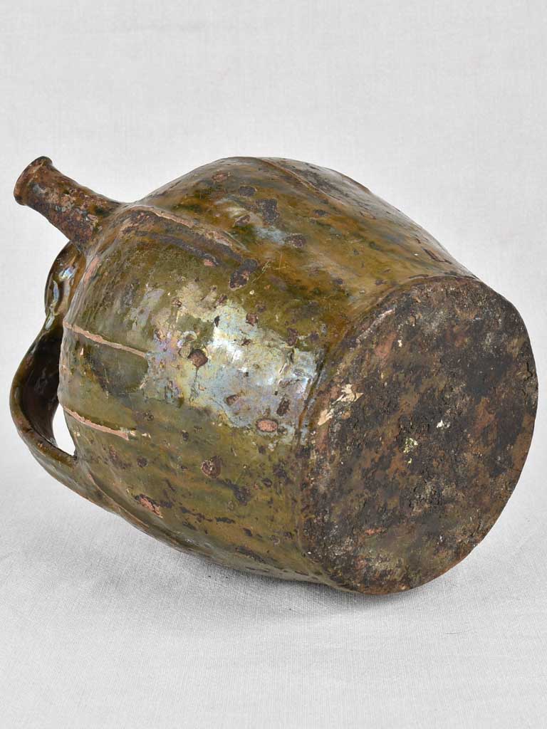 Walnut oil jar from Ardèche, antique 11¾"