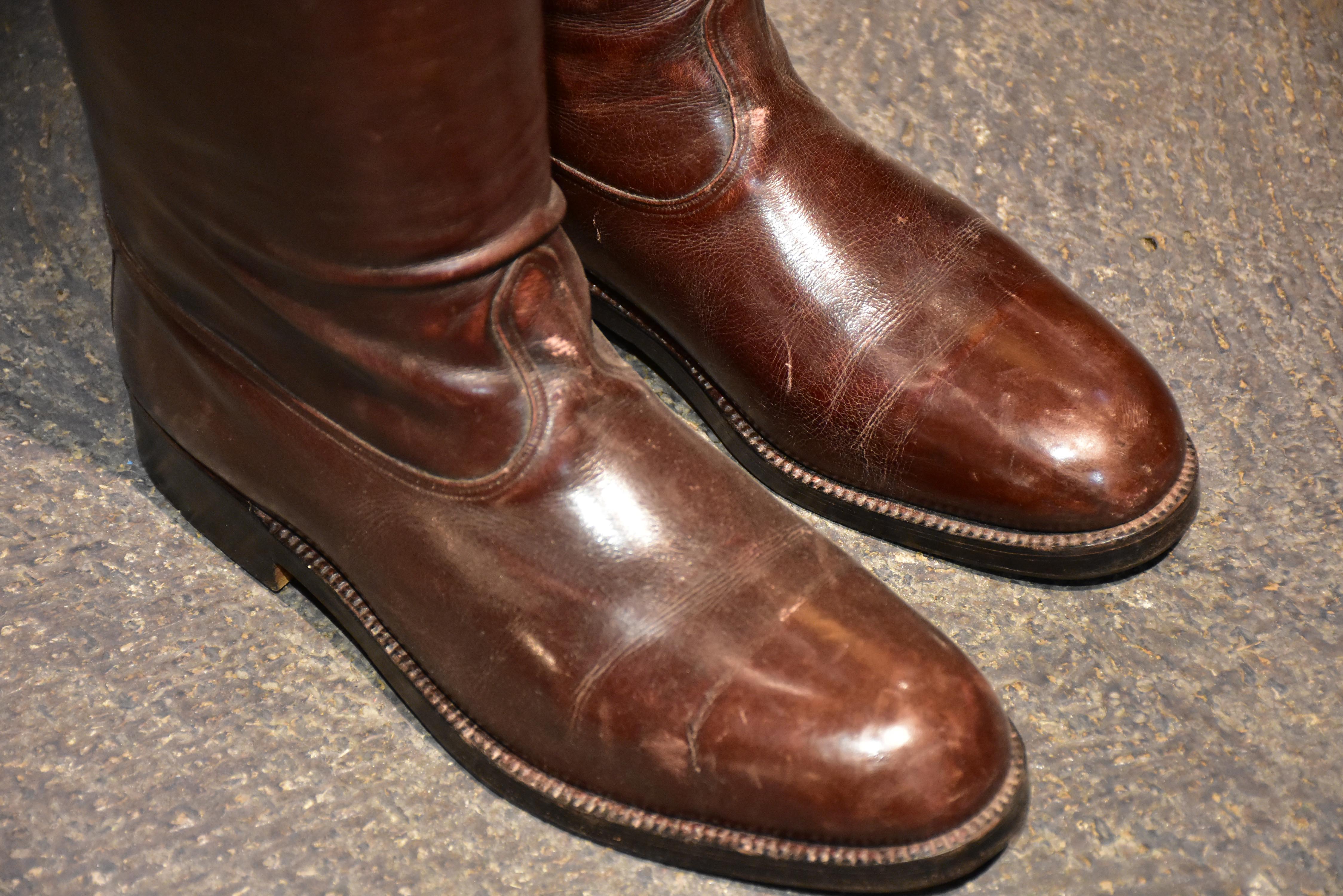 Pair of Antique French riding boots - men's