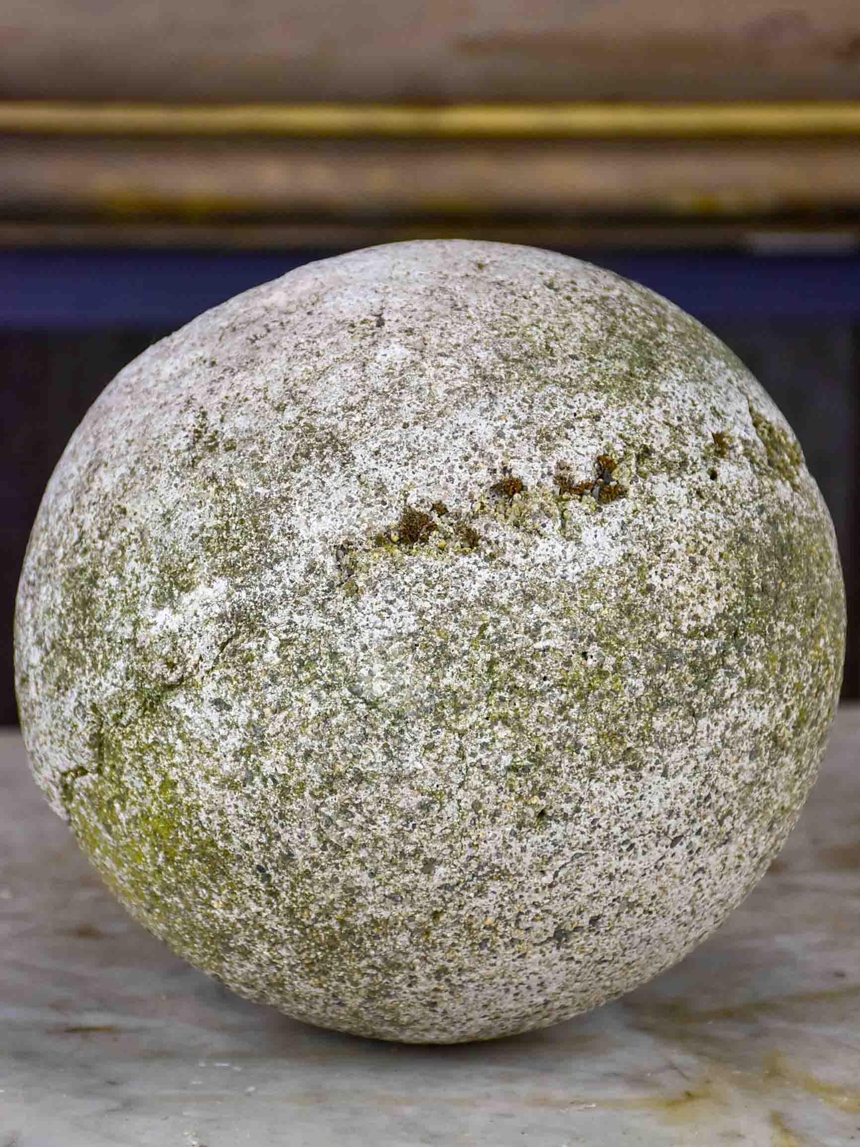 Vintage French round stone