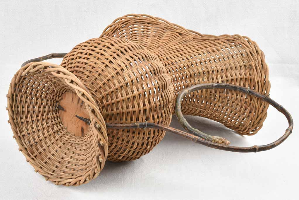 Evocative Dali inspired large wicker basket