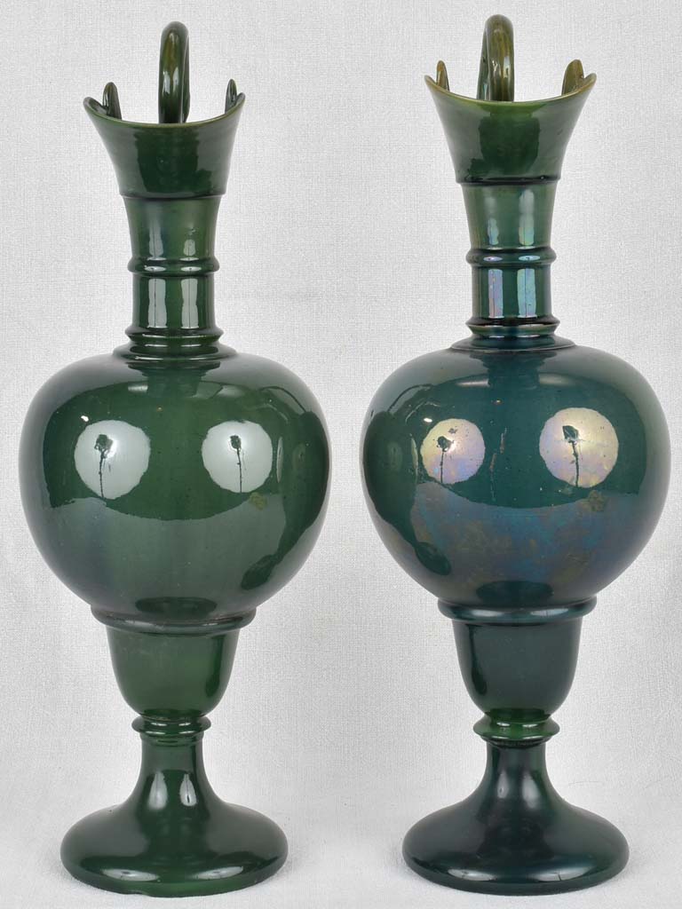 Water pitchers, Italian, early-20th-century, 20¾"