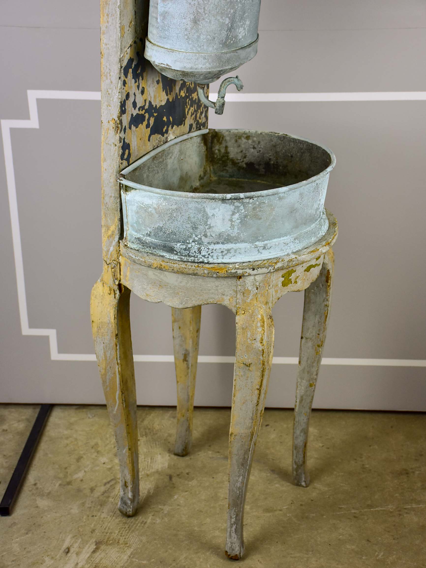 Vintage French oak wash stand