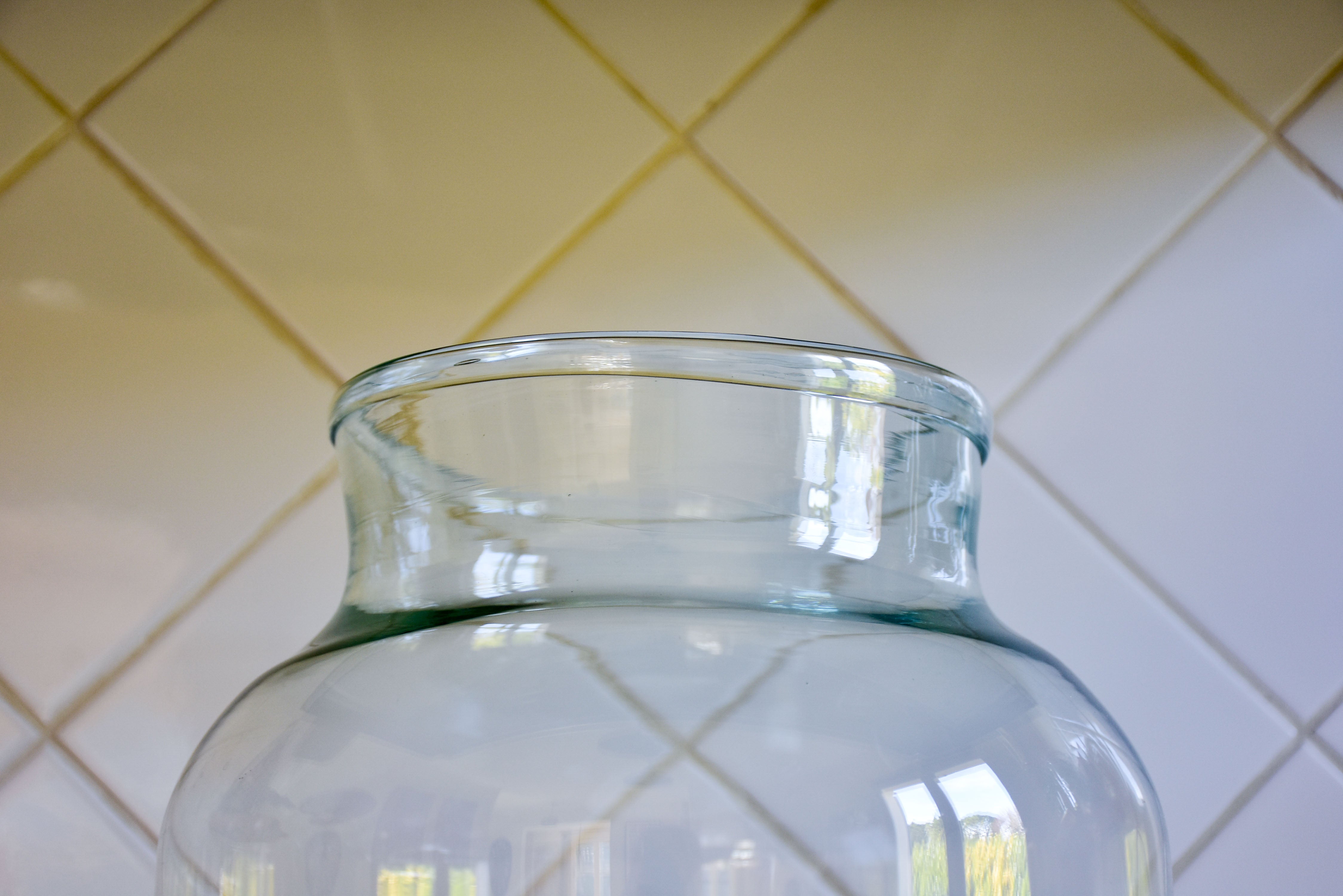 Collection of three very large vintage glass jars