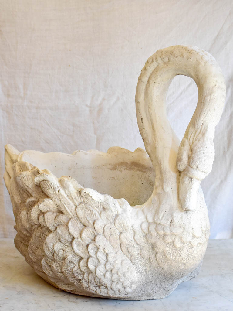 Vintage French swan garden planter