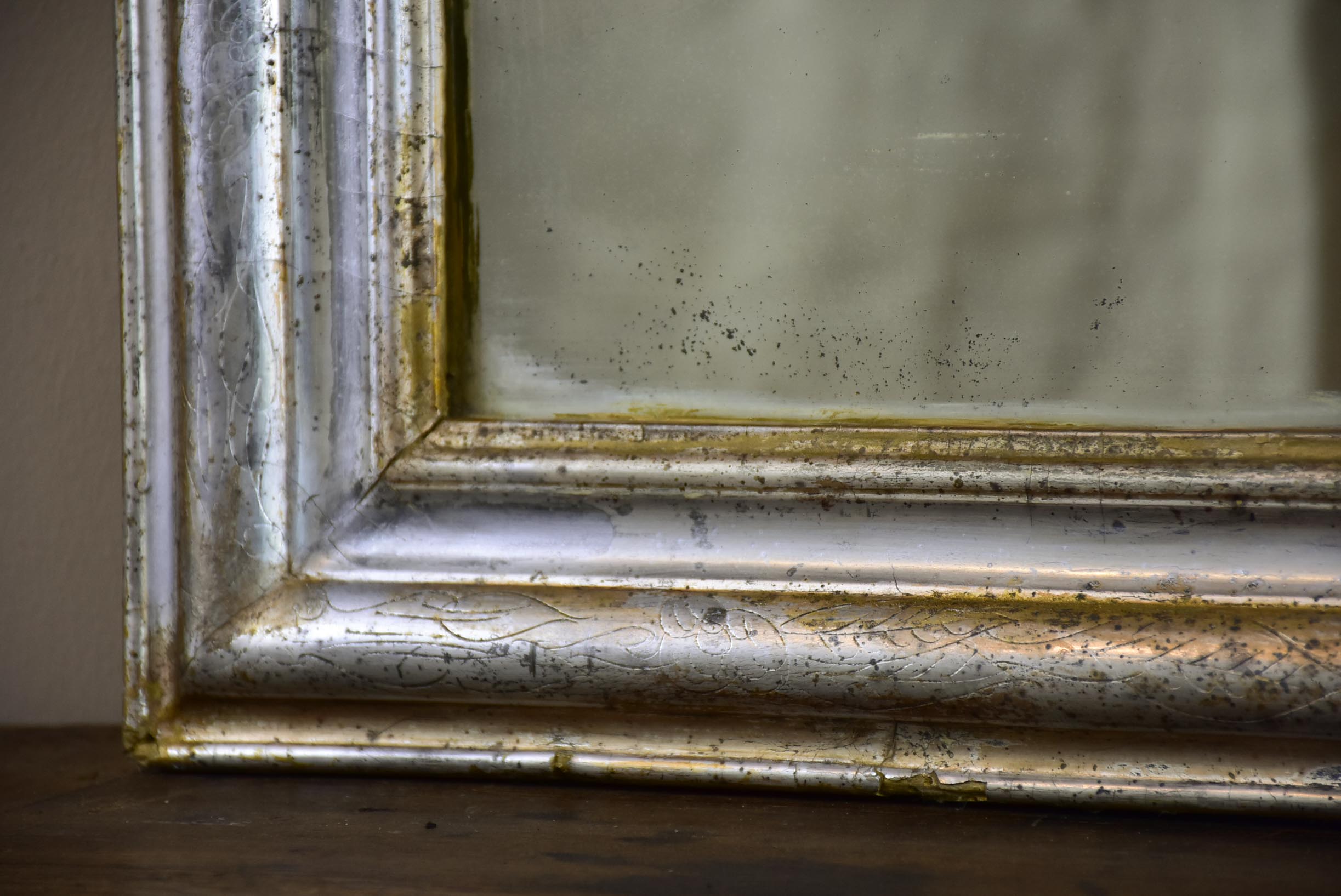 19th Century Louis Philippe mirror with silver frame