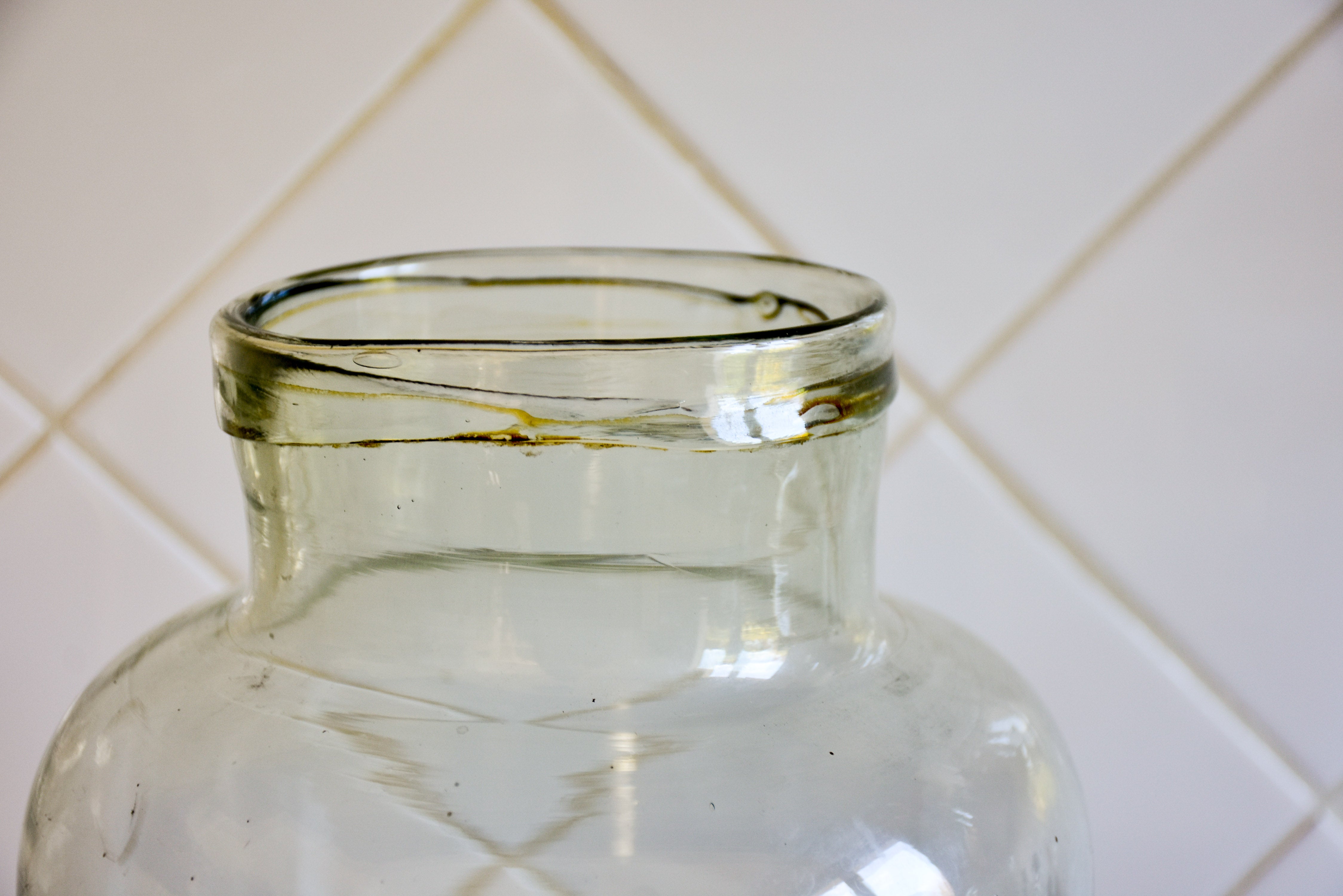 Collection of three very large vintage glass jars