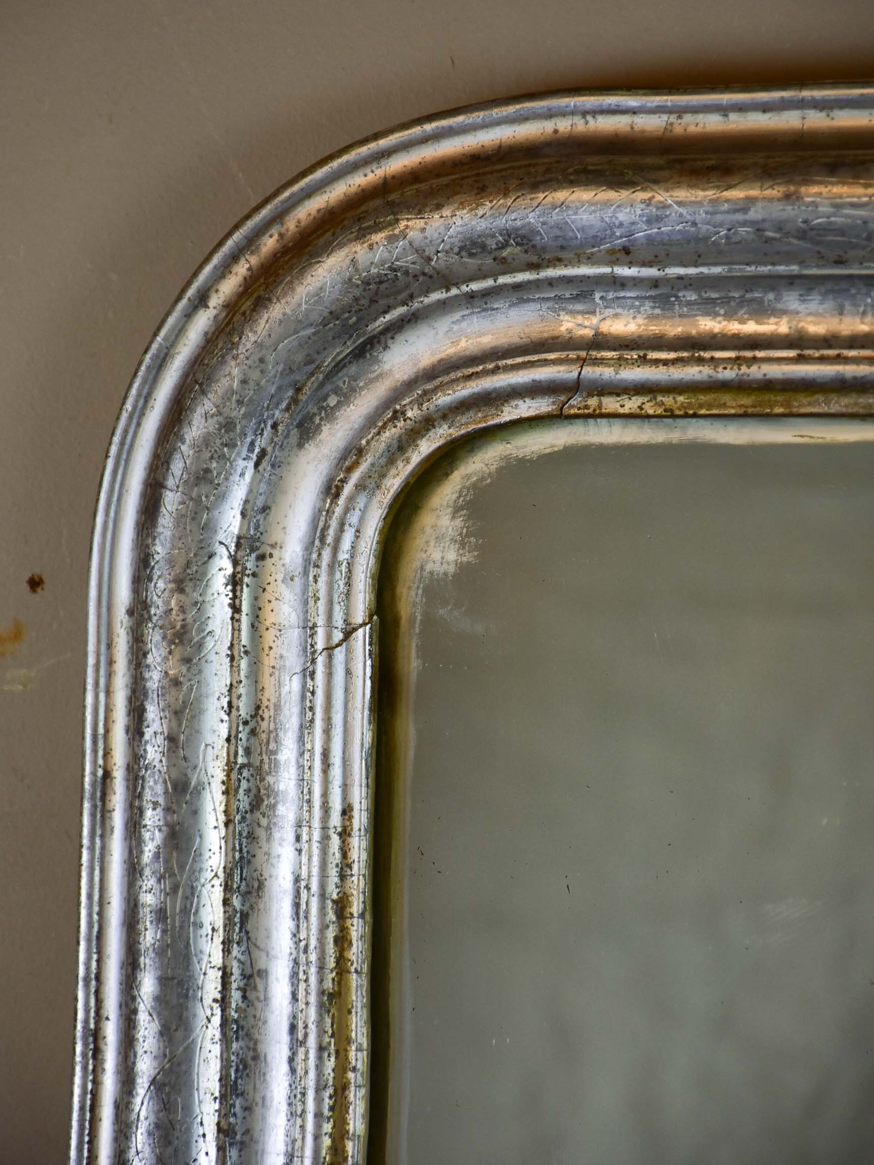 19th Century Louis Philippe mirror with silver frame