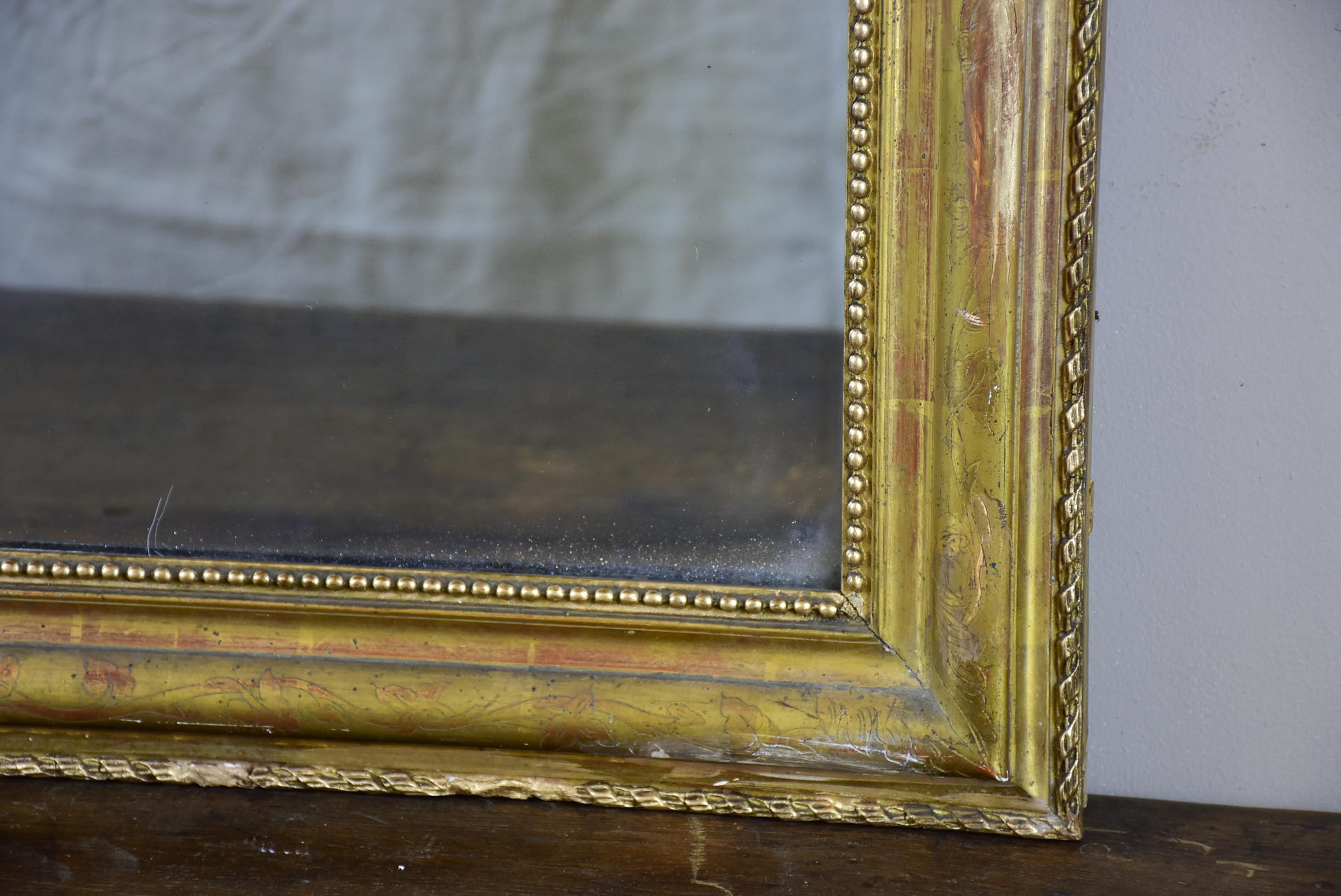 Gilded French Louis Philippe mirror - 19th Century