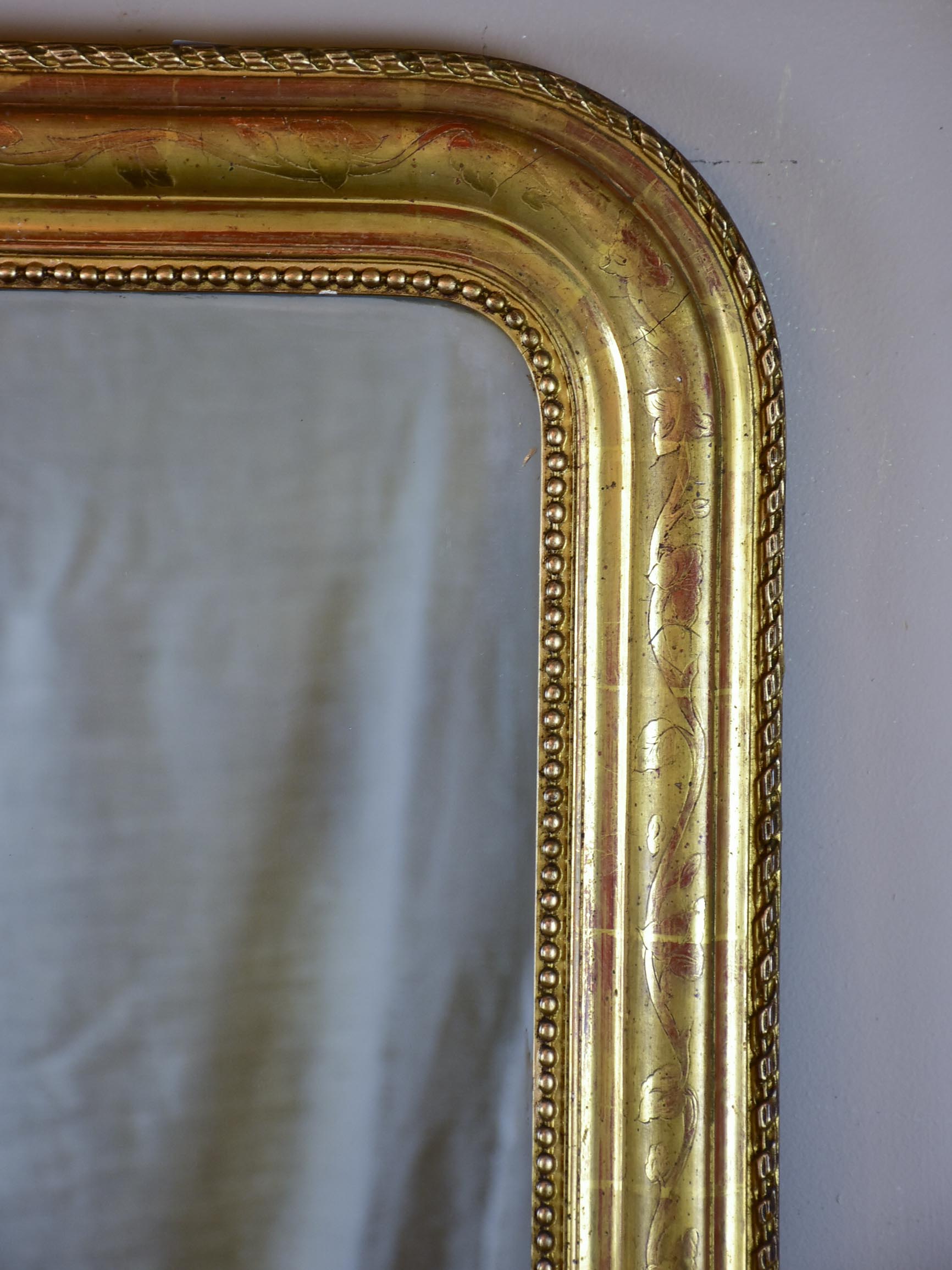 Gilded French Louis Philippe mirror - 19th Century