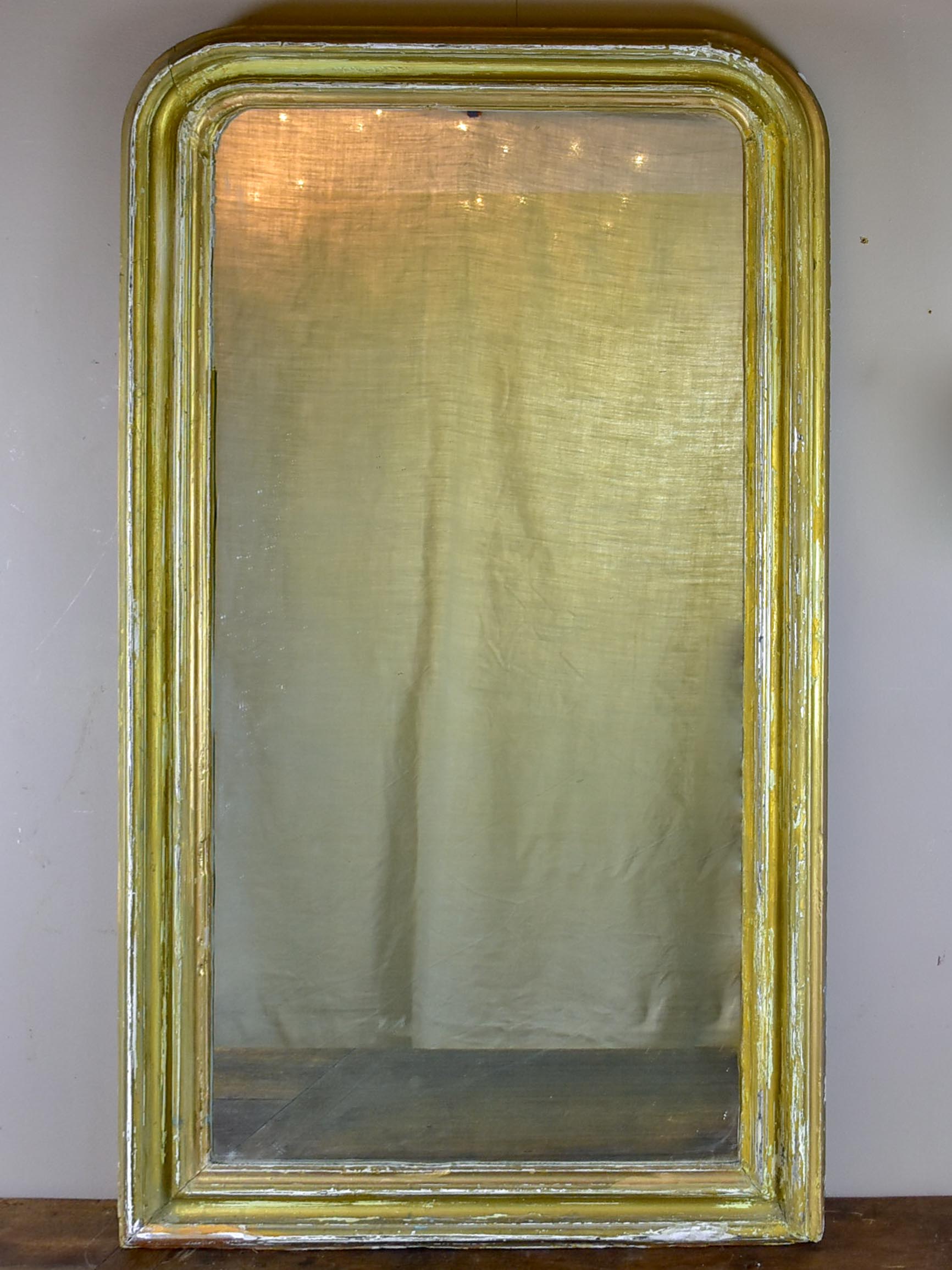 Very large rustic French Louis Philippe mirror - 19th Century 30 ½'' x 54 ¾''