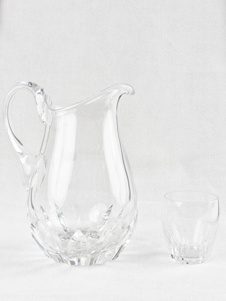 Baccarat pitcher with 8 glasses