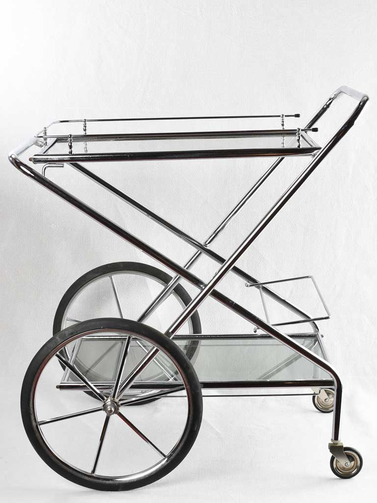 Vintage French bar cart - chrome