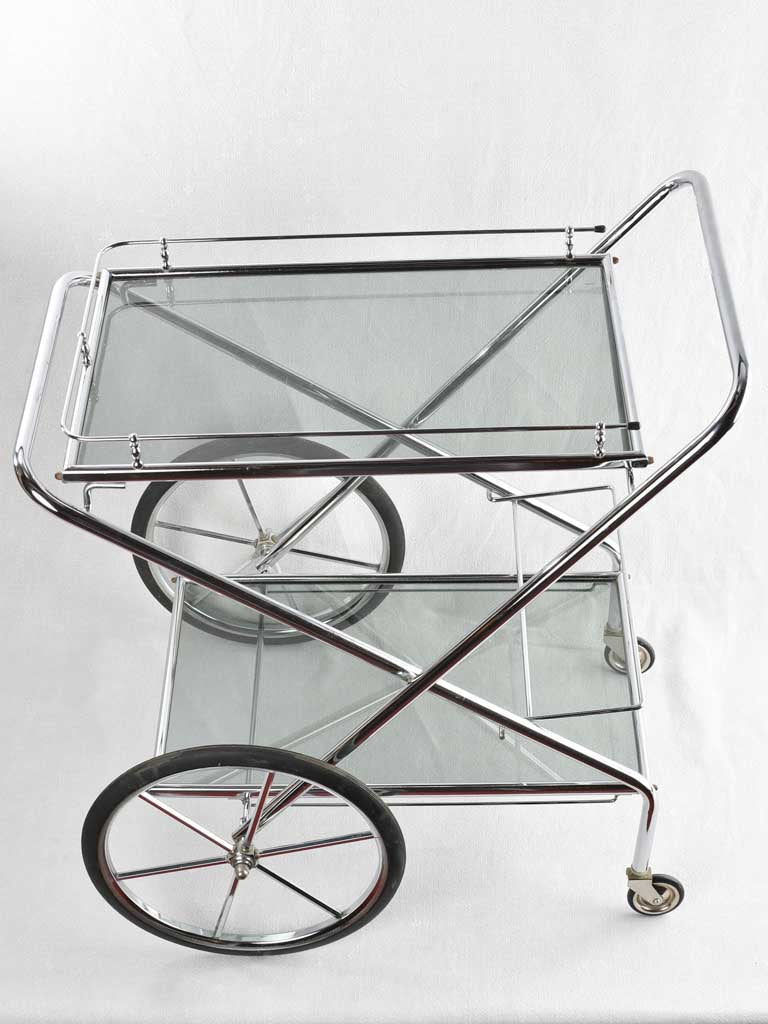 Vintage French bar cart - chrome