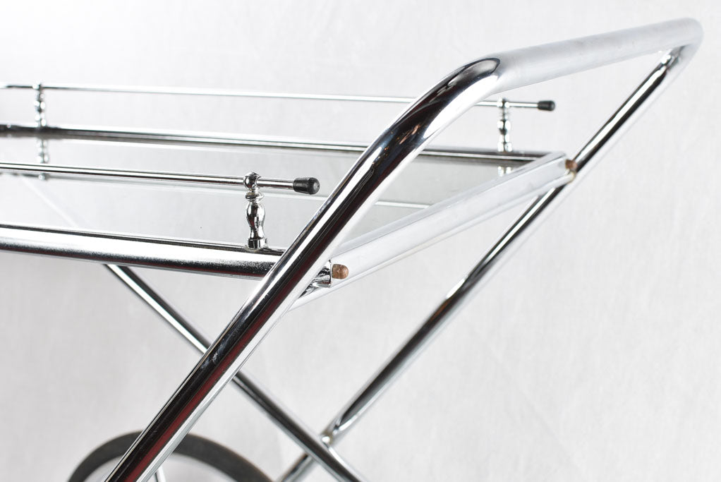 Vintage French bar cart - chrome