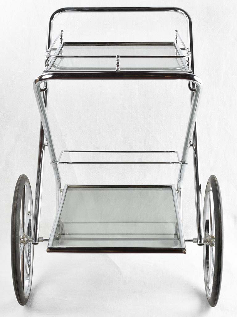 Vintage French bar cart - chrome