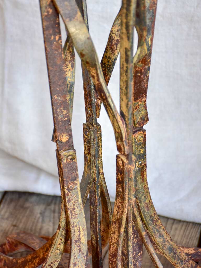 Antique French riveted 'Eiffel' garden table