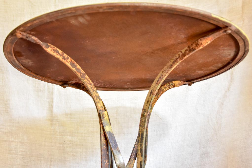 Antique French riveted 'Eiffel' garden table