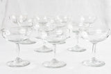 Set of 11 antique French Champagne coupes