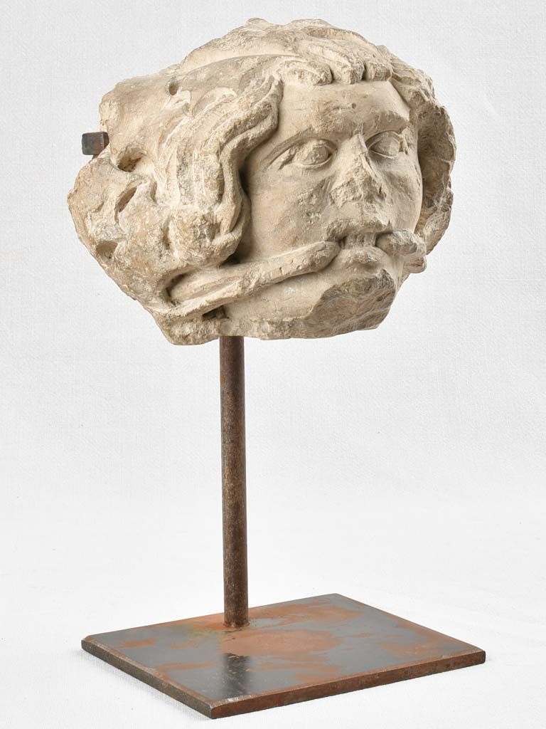 Ancient salvaged stone sculpture 16¼"