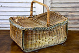 Antique French basket with flowers