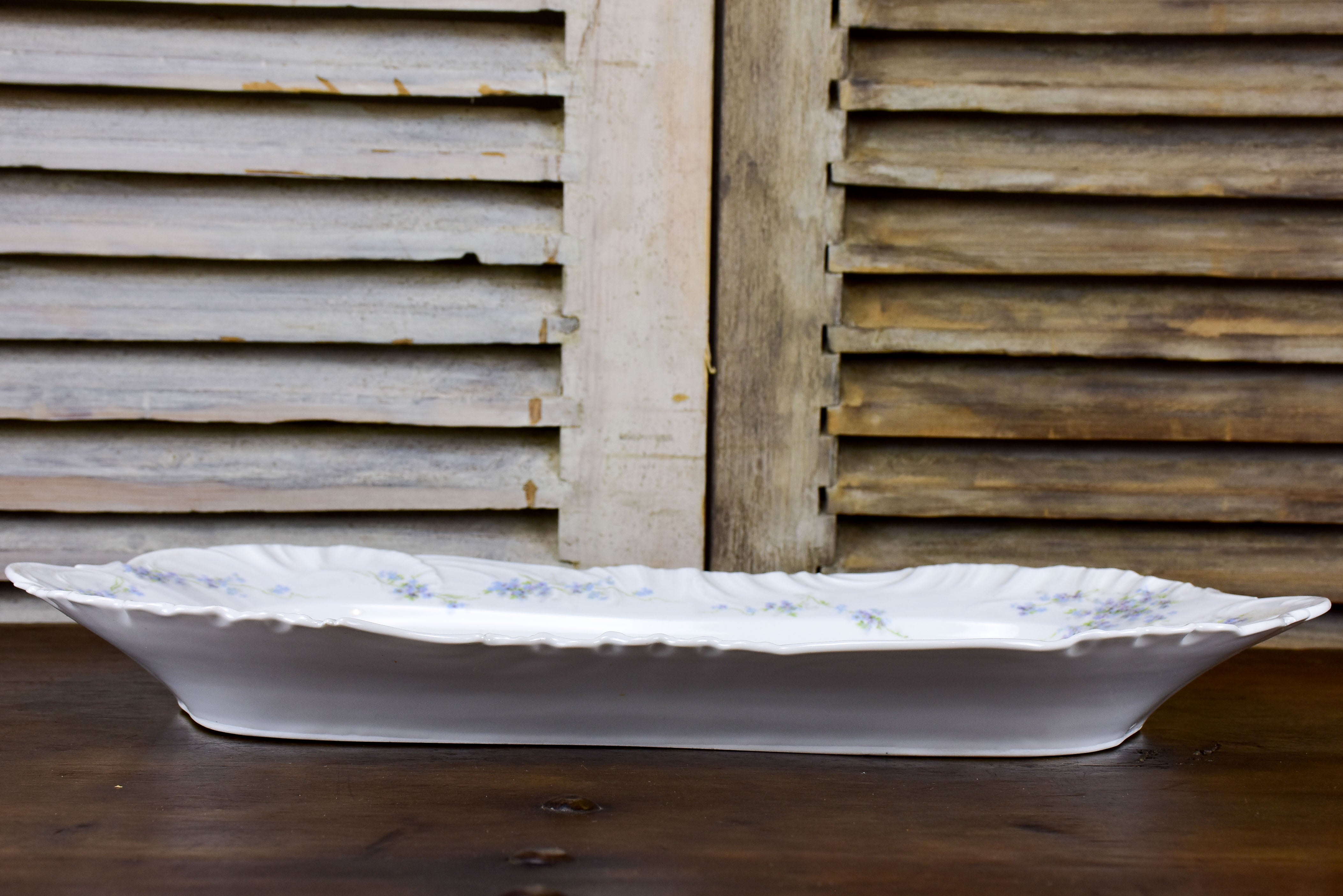 Large antique Limoges platter with flowers