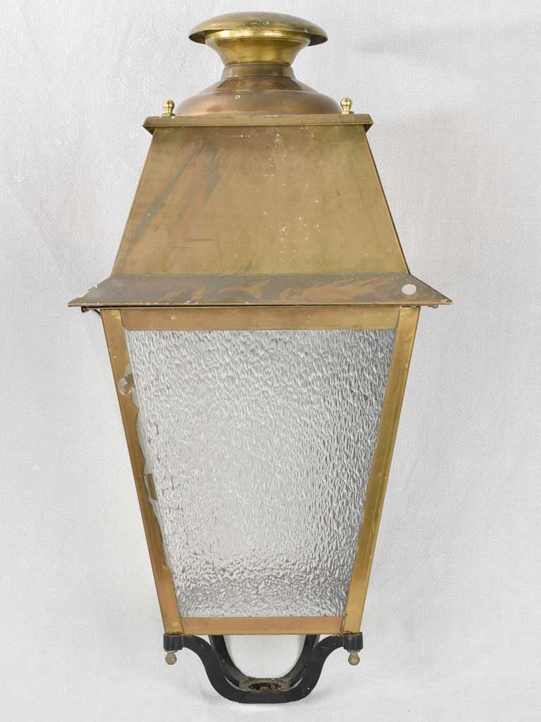 Large Vintage French brass lantern 31½"